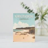 North Stradbroke Island Australië Travel Art Retro Briefkaart (Staand voorkant)