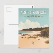 North Stradbroke Island Australië Travel Art Retro Briefkaart (Voorkant / Achterkant)
