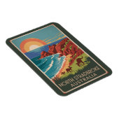 North Stradbroke Island Kangoeroes Illustratie Magneet (Rechterzijde)