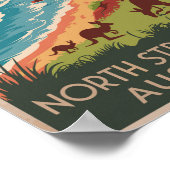 North Stradbroke Island Kangoeroes Illustratie Poster (Hoek)