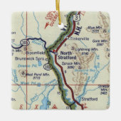 North Stratford NH  kaart Keramisch Ornament (Voorkant)