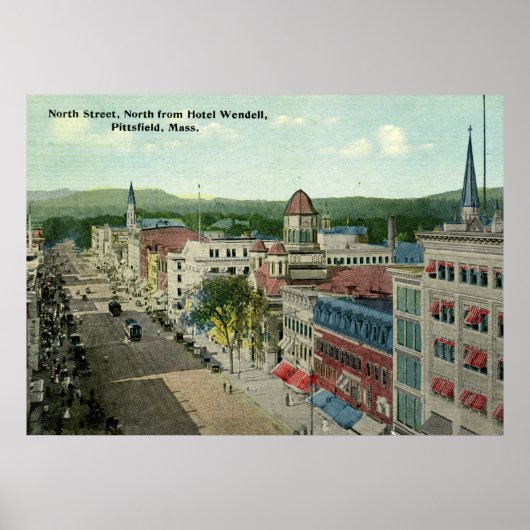 North Street, Pittsfield 1912 Poster (Voorkant)