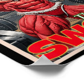 North Swole Funny Muscular Santa Flex Muscle Chris Poster (Hoek)