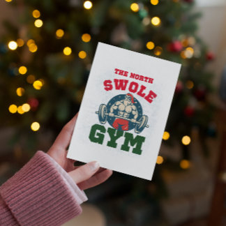 North Swole Gym Grappige Kerstman Kaart