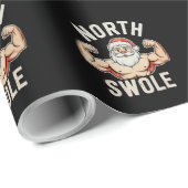 North Swole Santa Gym Workout Fitness Kerstmis Cadeaupapier (Rol Hoek)