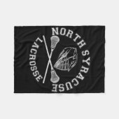 North Syracuse Lacrosse Distressed Retro L Fleece Deken (Voorkant (Horizontaal))