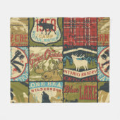 North Territories Adventure: Symbolische lappendek Fleece Deken (Voorkant (Horizontaal))