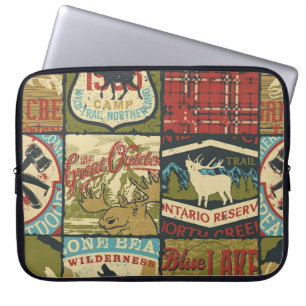 North Territories Adventure: Symbolische lappendek Laptop Sleeve