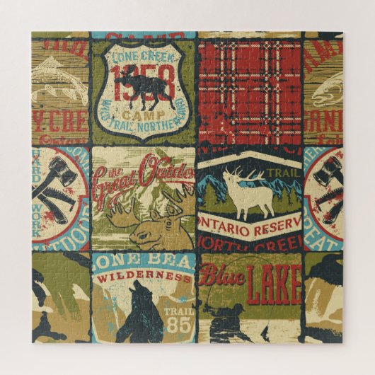 North Territories Adventure: Symbolische lappendek Legpuzzel (Verticaal)