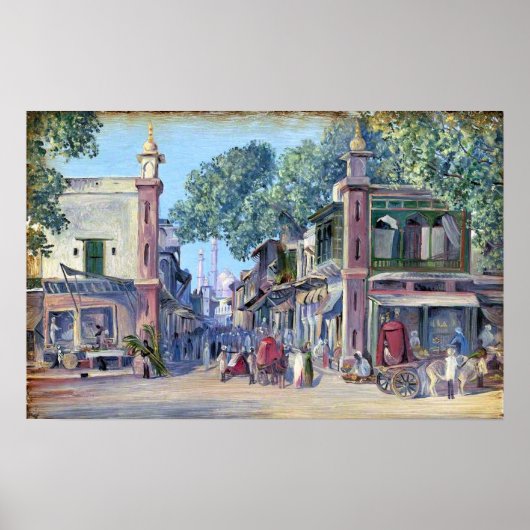 North - The Street of Blood, Delhi, 1880 Poster (Voorkant)