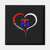 North Tonawanda Lumberjacks Logo Half Heart Magneet (Voorkant)