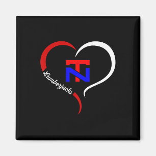 North Tonawanda Lumberjacks Logo Half Heart Magneet
