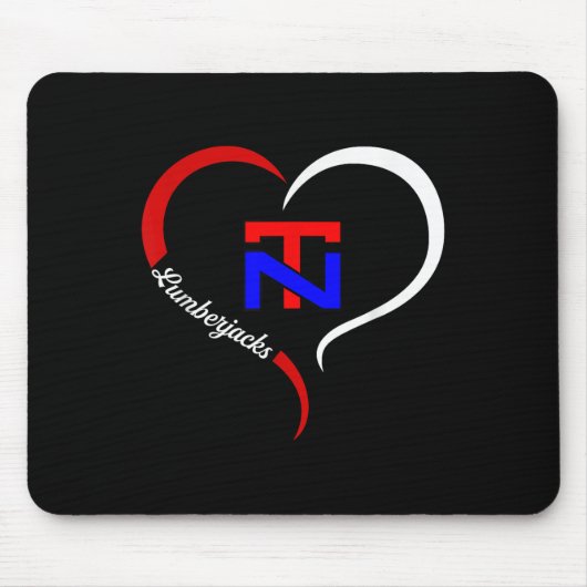 North Tonawanda Lumberjacks Logo Half Heart Muismat (Voorkant)