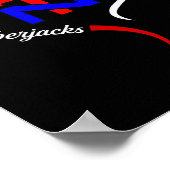 North Tonawanda Lumberjacks Logo Half Heart Poster (Hoek)