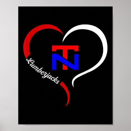 North Tonawanda Lumberjacks Logo Half Heart Poster (Voorkant)