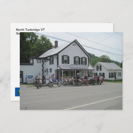 North Tunbridge VT General Store, juli 2012 Briefkaart (Voorkant / Achterkant)