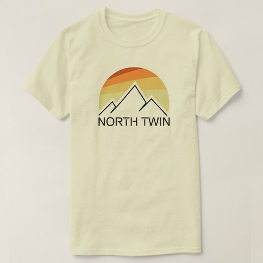 North Twin Mountain New Hampshire Retro T-shirt (Design voorkant)