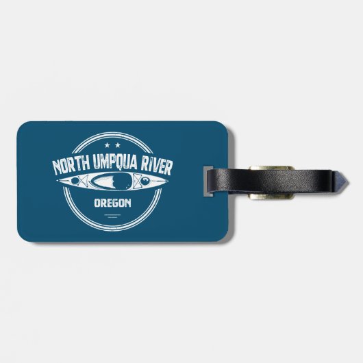 North Umpqua River Oregon Kayak Bagagelabel (Achterkant horizontaal)