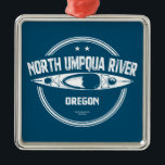 North Umpqua River Oregon Kayak Metalen Ornament<br><div class="desc">De North Umpqua is een zijrivier van de ongeveer 106 mijl lange Umpqua in het zuidwesten van Oregon. De rivier voert een schilderachtig en ruig gebied van de Cascade Range af ten zuidoosten van Eugene.</div>