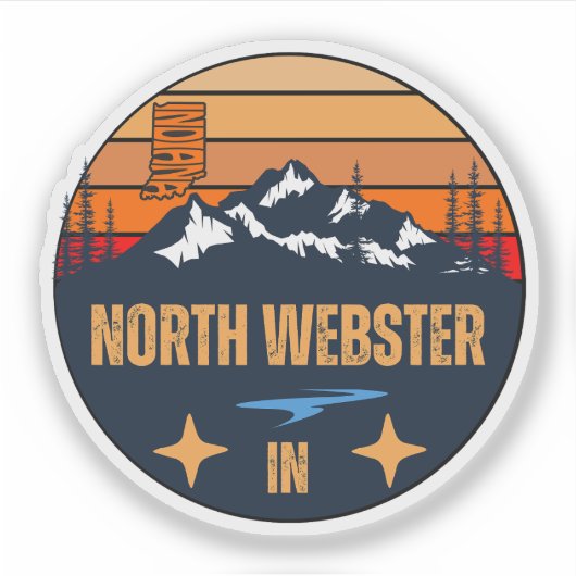 North Webster, Indiana Sticker (Voorkant)