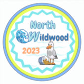 North Wildwood meeuw sticker (Voorkant)