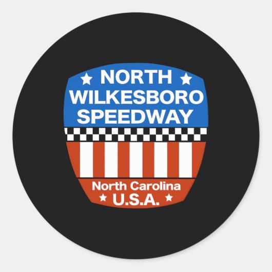North Wilkesboro Speedway Ronde Sticker (Voorkant)