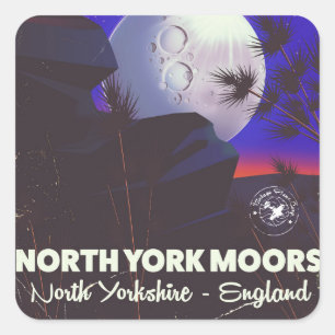 North York Moors Engeland reisposter Vierkante Sticker