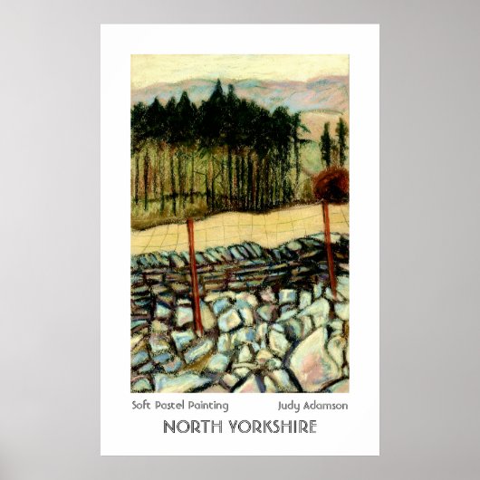 North Yorkshire Moors Print of Poster. (Voorkant)