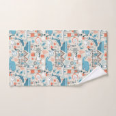 North Zee Cute Doodle Patroon Bad Handdoek (Handdoek)