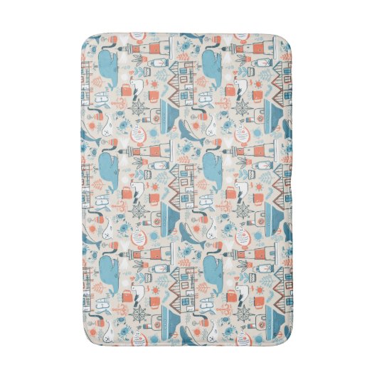 North Zee Cute Doodle Patroon Badmat (Voorkant Verticaal)