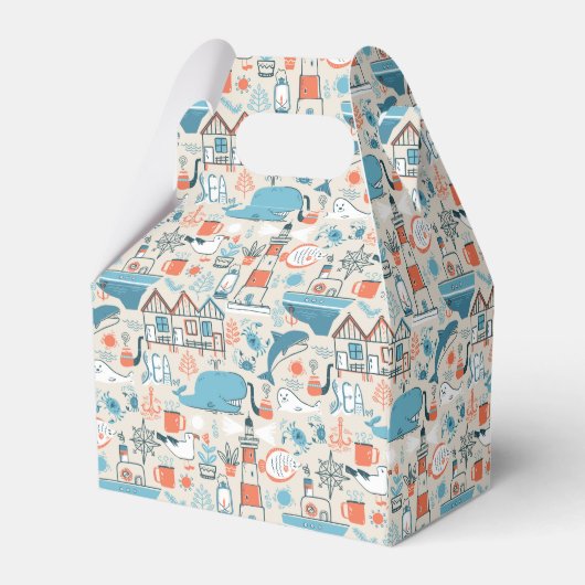 North Zee Cute Doodle Patroon Bedankdoosjes (Achterkant)