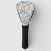 North Zee Cute Doodle Patroon Golfheadcover (Voorkant)