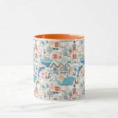 North Zee Cute Doodle Patroon Mok (Midden)