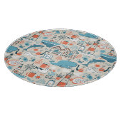 North Zee Cute Doodle Patroon Snijplank (Hoek)