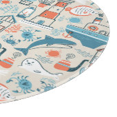 North Zee Cute Doodle Patroon Snijplank (Hoek)