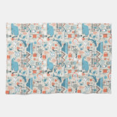 North Zee Cute Doodle Patroon Theedoek (Horizontaal)