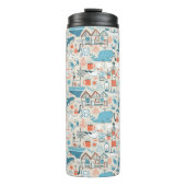 North Zee Cute Doodle Patroon Thermosbeker (Voorkant)