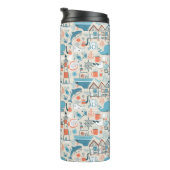 North Zee Cute Doodle Patroon Thermosbeker (Geroteerd rechts)