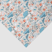 North Zee Cute Doodle Patroon Tissuepapier (Detail)