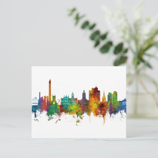 Northampton England Skyline Briefkaart (Staand voorkant)