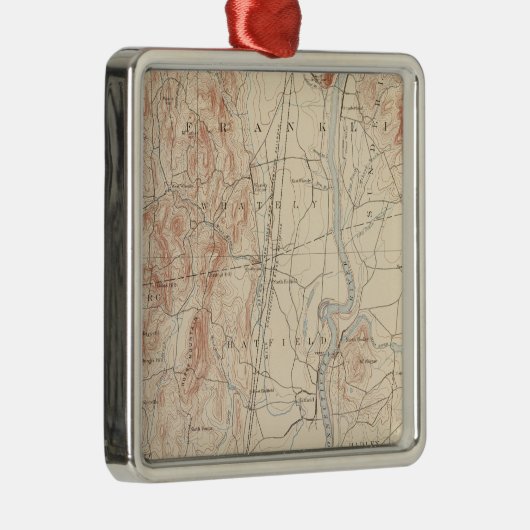 Northampton, Massachusetts Metalen Ornament (Rechts)