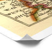 Northamptonshire County Engeland Antiquarische kaa Poster (Hoek)