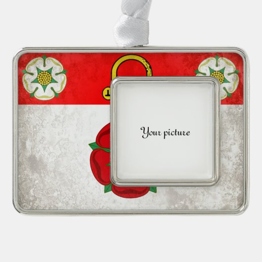 Northamptonshire Verzilverd Omlijst Ornament (Voorkant)