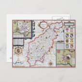 Northamtonshire, gegraveerd door Jodocus Hondius Briefkaart (Voorkant / Achterkant)