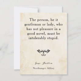 Northanger Abbey Jane Austen Regency Book Quote Briefkaart