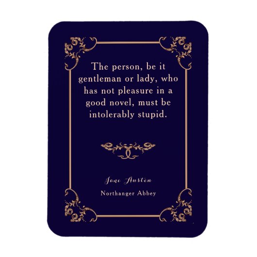 Northanger Abbey Jane Austen Regency Book Quote Magneet (Verticaal)