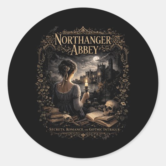 Northanger Abbey Ronde Sticker (Voorkant)