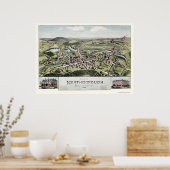 Northborough, MA Panoramic Map - 1887 Poster (Keuken)