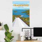 Northeast Herfst Tradewind Aviation Poster (Thuiskantoor)