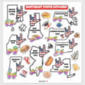 Northeast States – Learn with ASL & Fun Icons Sticker (Vel)
